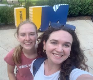 Tess with her sister who is a Marquette alumna.